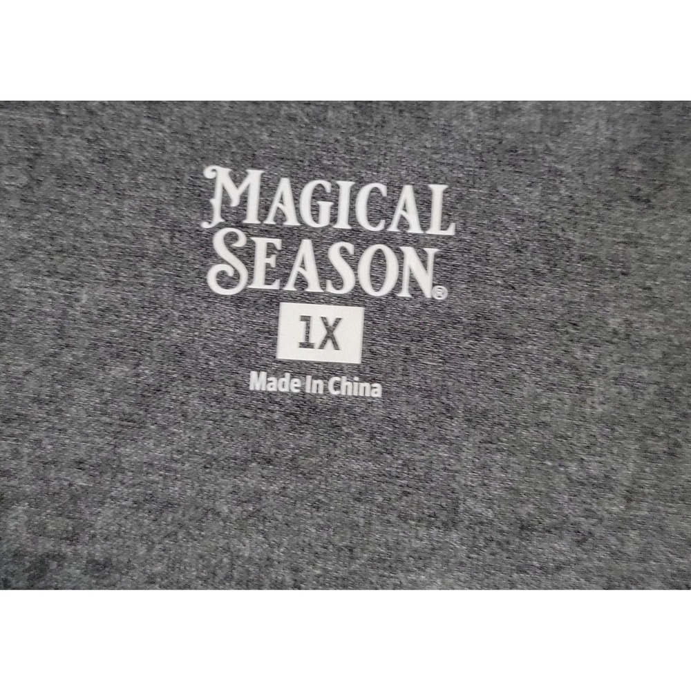 Magical Season Women's Happy Fall' Yall Pumpkin Graphic Shirt Plus 1X Gray NWT - Picture 6 of 10